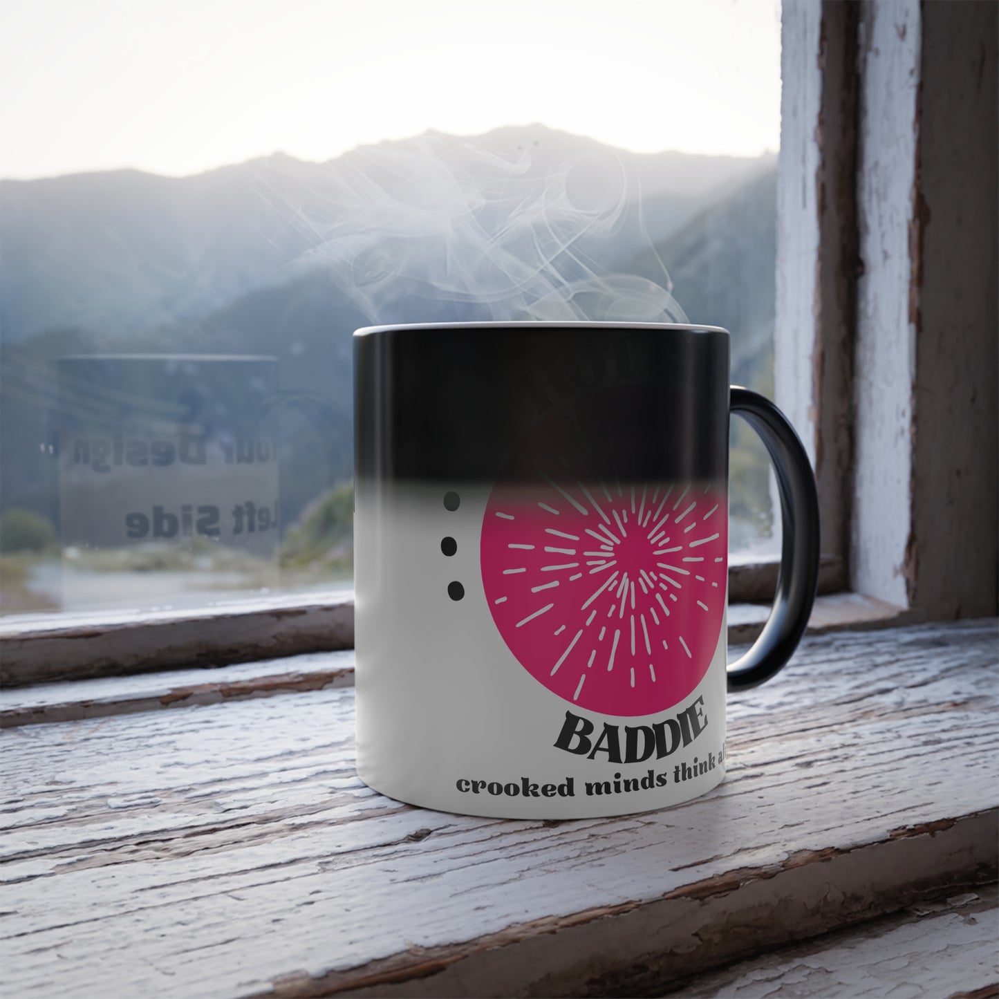 TikTok Inspired Hot Girl Baddie, Customized Color Morphing Mug, Unique Personalized Gift For a Baddie