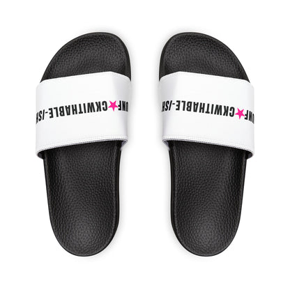 UNF★CKWITHABLE-ISH Women’s Slides — Hot-Pink Star Edition