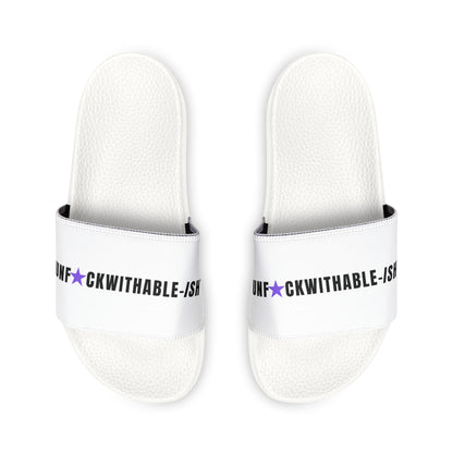 UNF★CKWITHABLE-ISH™ Streetwear Style Women’s Slides, Purple-Star Edition