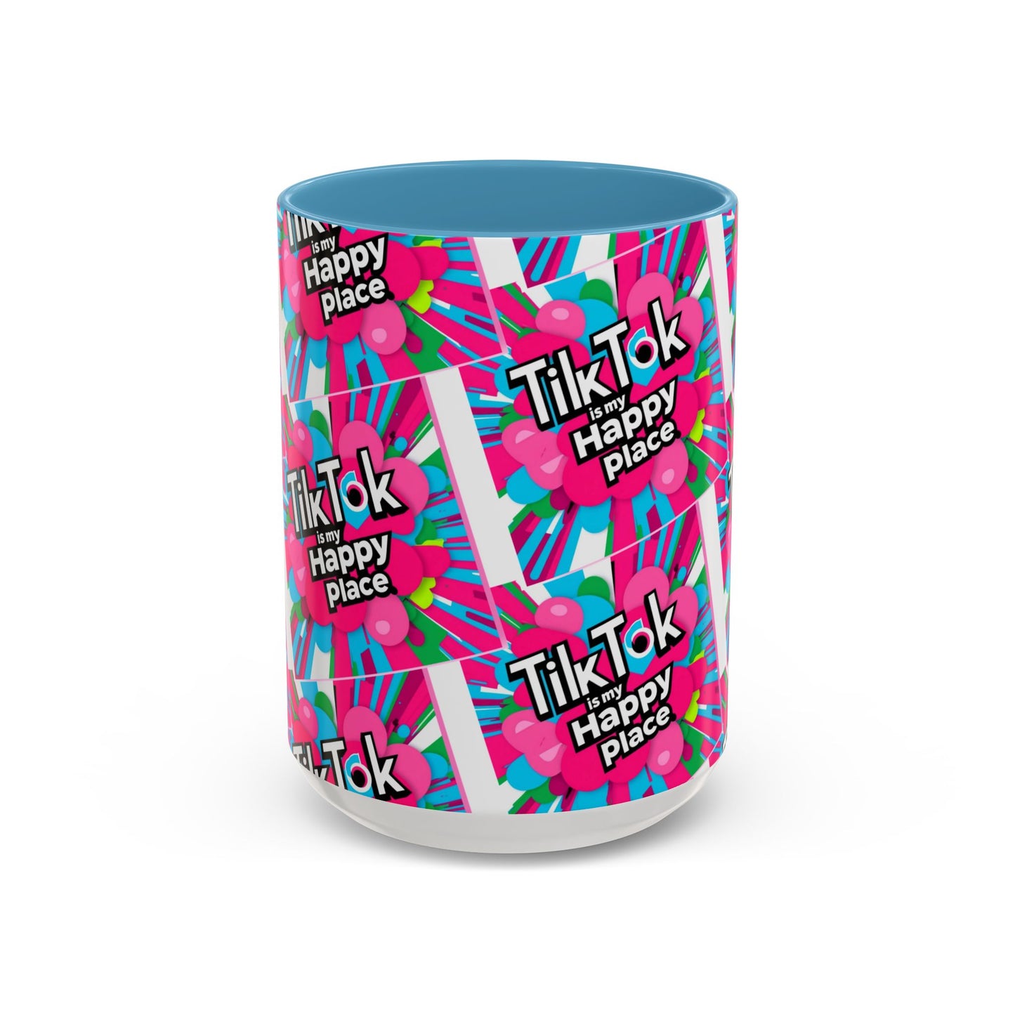 Von Tiktok inspirierte Tasse mit buntem Akzent