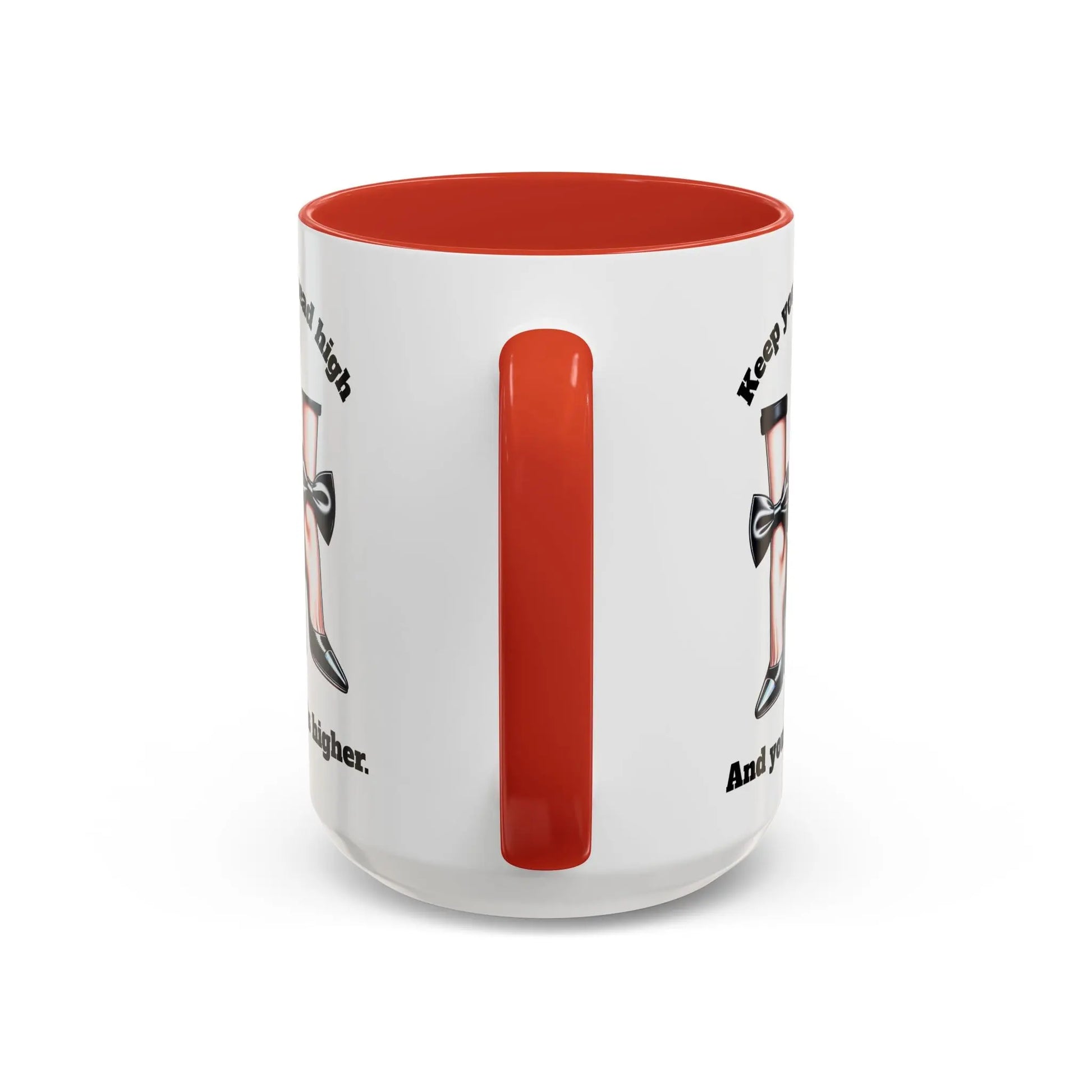 Inspirational Woman Empowerment Accent Mug, Love. Badass. Zen Printify
