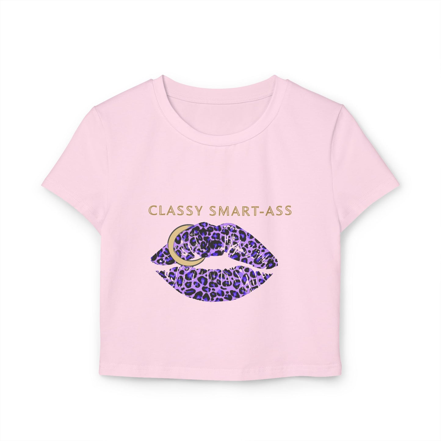 Classy Smart-Ass Women's Cropped Baby Tee Organic Cotton