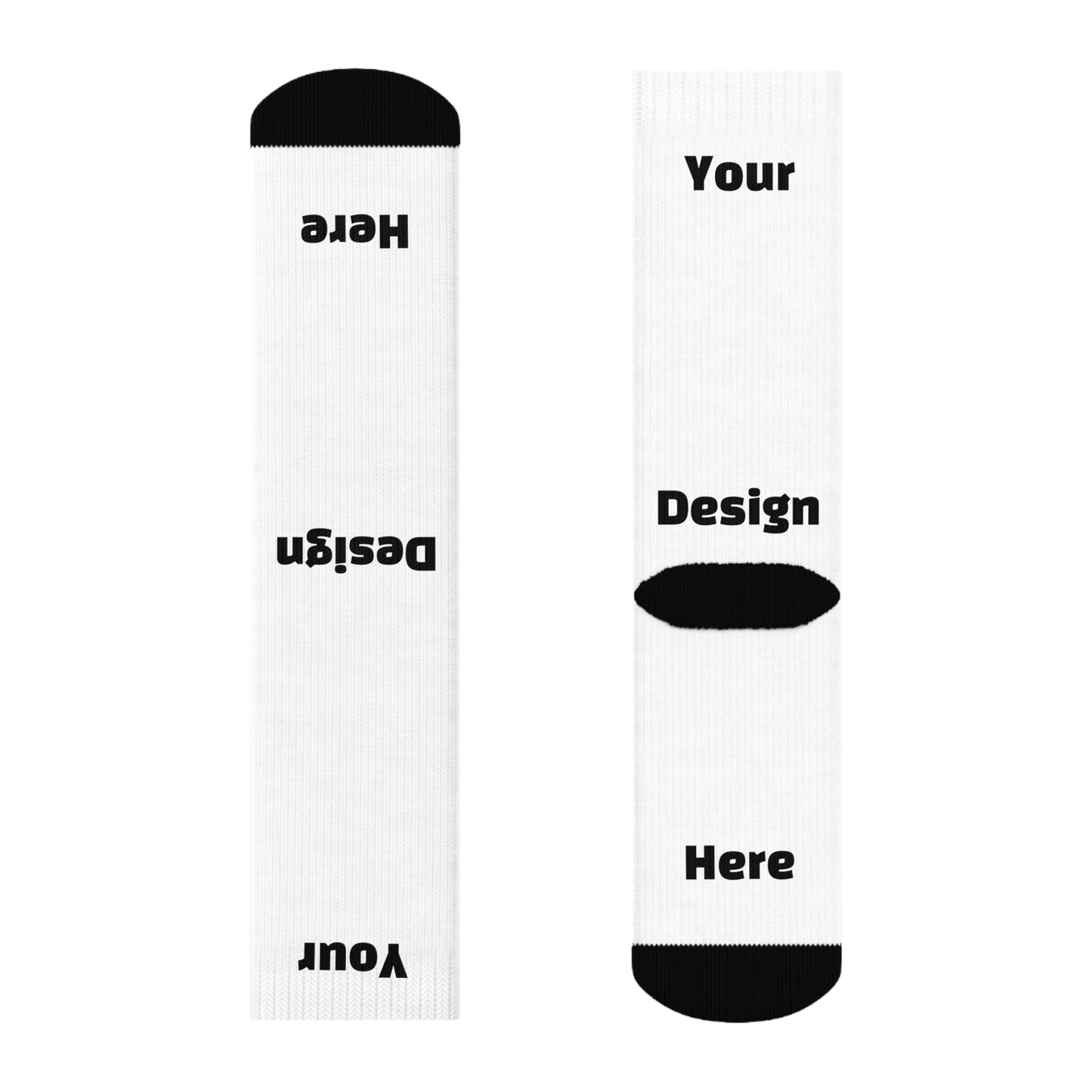 Custom Crew Socks - Fully Personalized, All-Over Print Design