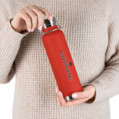 The Bean Lux™ #HydratedAF Custom Copper Vacuum Insulated Water Bottle 22oz, Outdoor Water Bottle, Your Initials