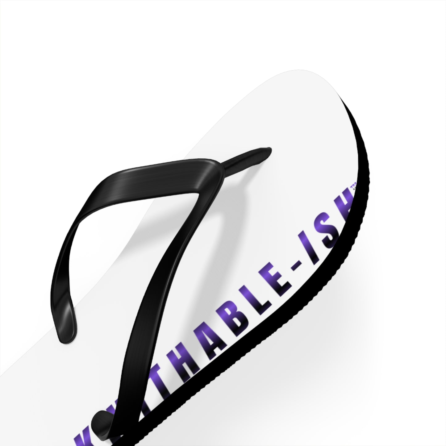 UNF★CKWITHABLE-ISH™ Flip Flips White with Gradient Purple/Purple