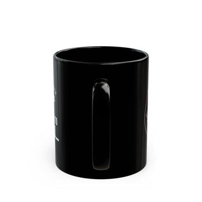 Schwarze Keramiktasse mit Aufschrift „Spiritualität“