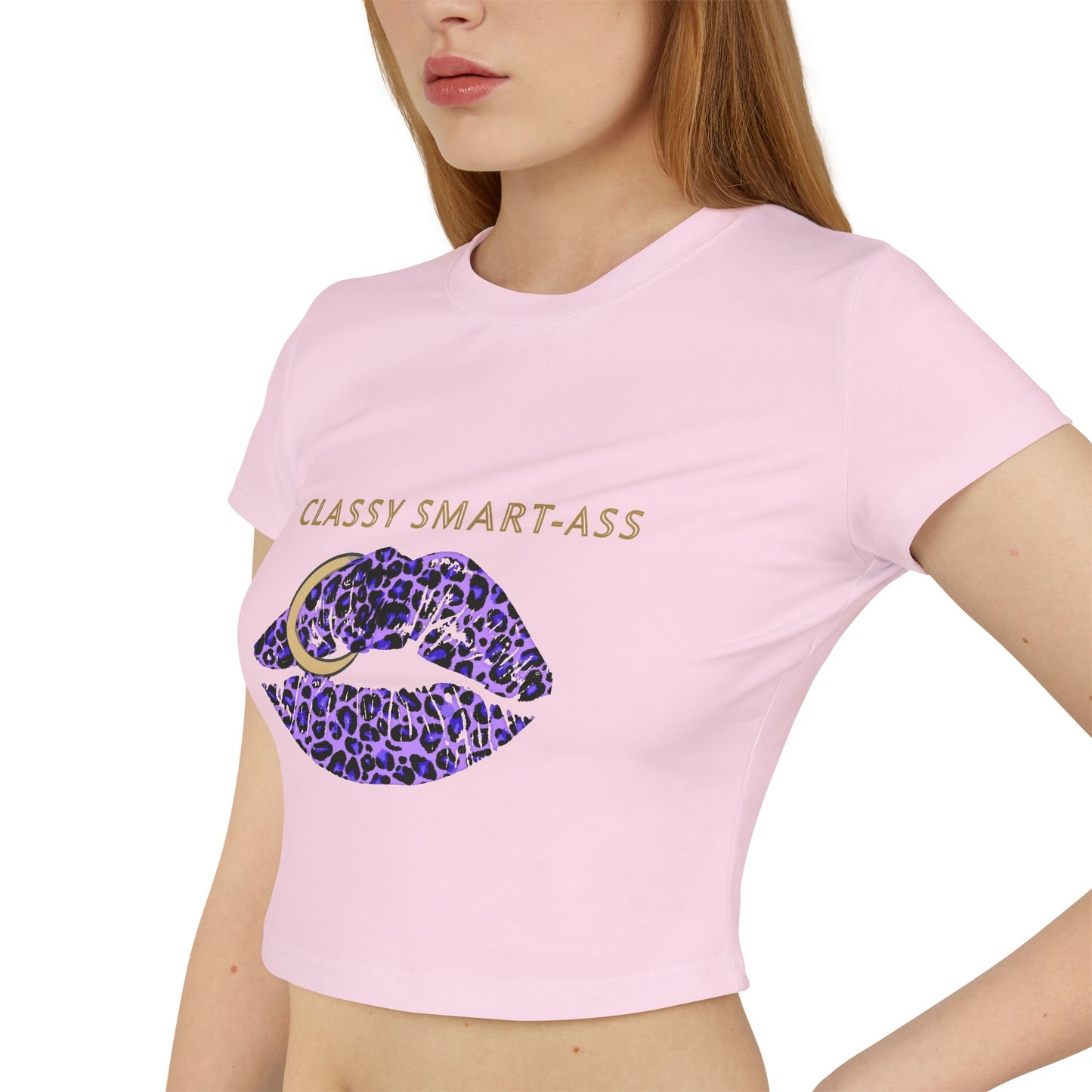 Classy Smart-Ass Women's Cropped Baby Tee Organic Cotton