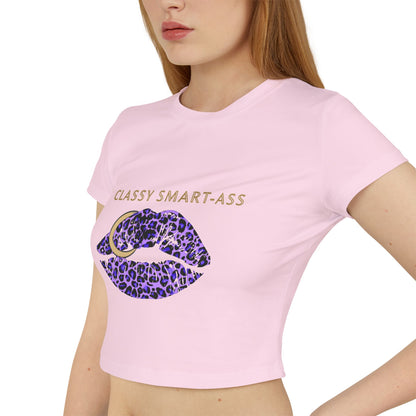 Classy Smart-Ass Women's Cropped Baby Tee Organic Cotton