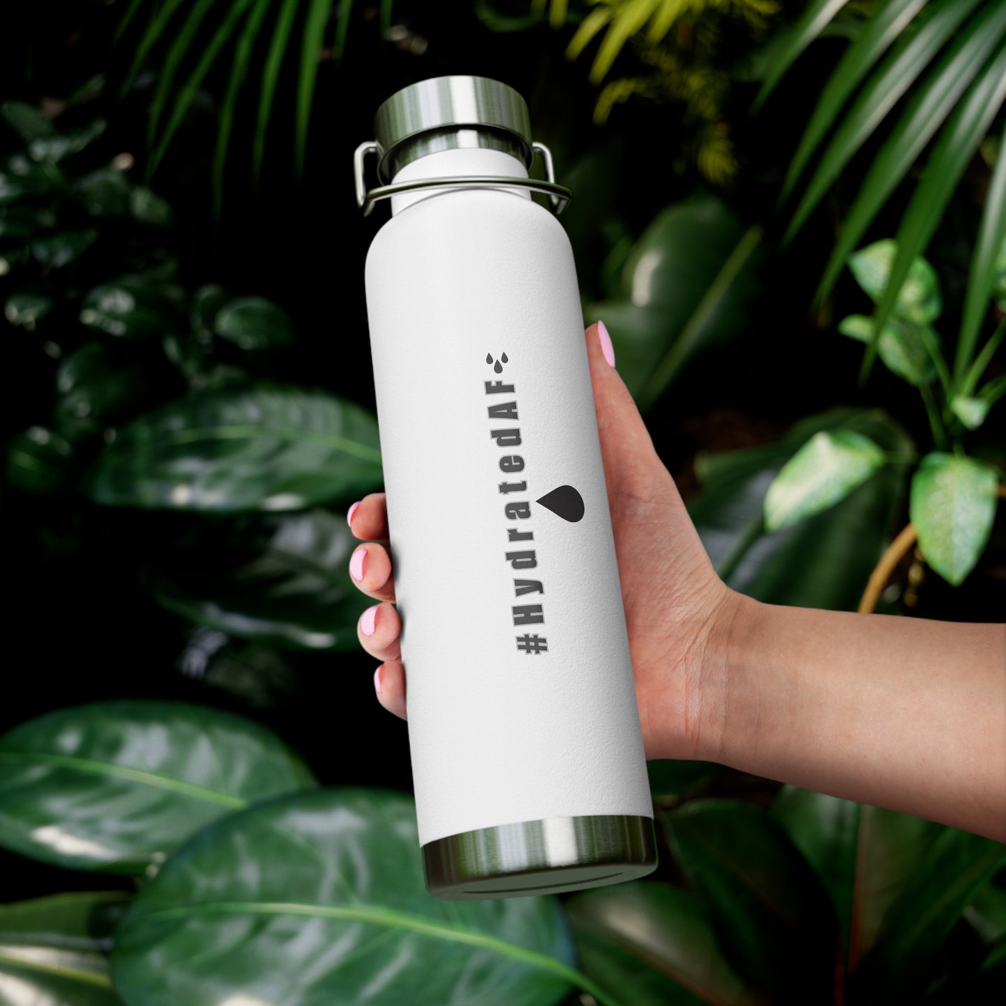 The Bean Lux™ #HydratedAF Custom Copper Vacuum Insulated Water Bottle 22oz, Outdoor Water Bottle, Your Initials