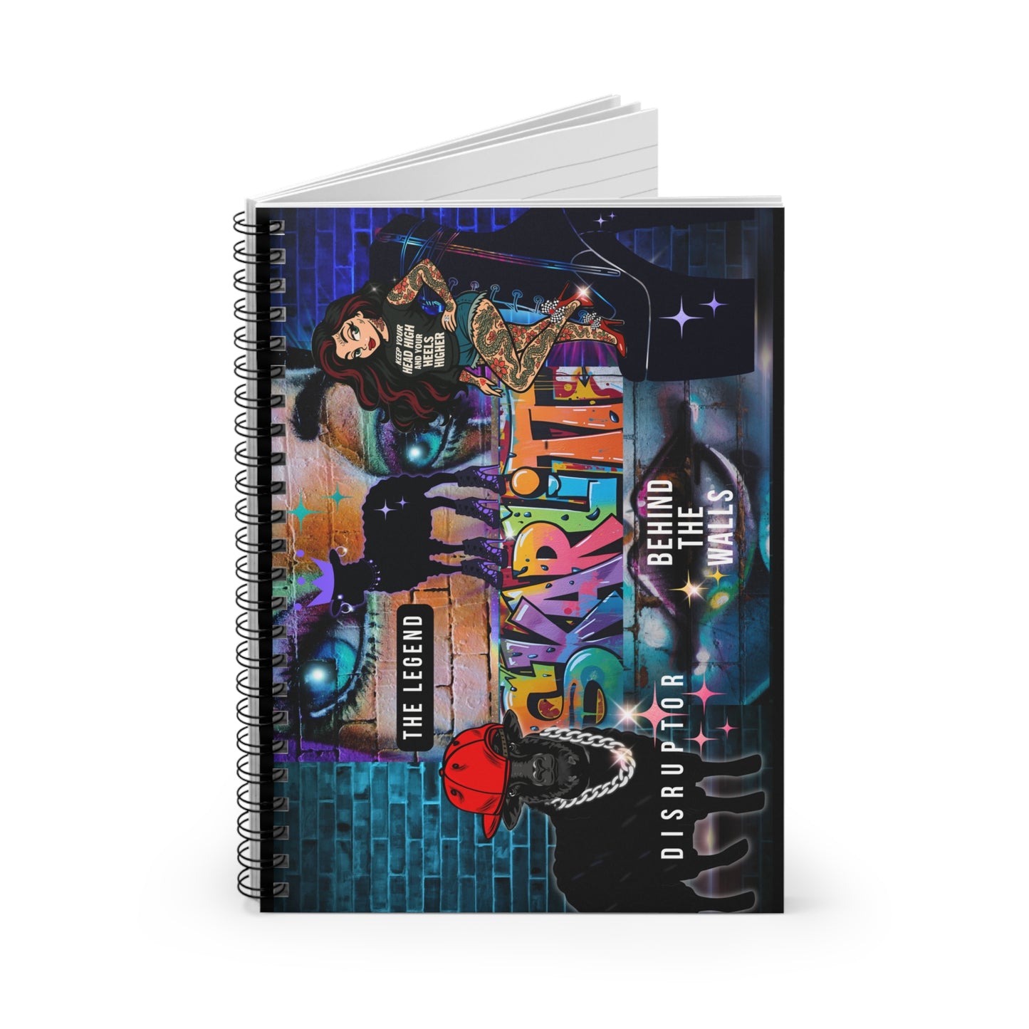 Black Sheep "Behind The Walls" Spiral Journal Notebook – The Disruptor, The Legend & Skarlitt, Edition #2
