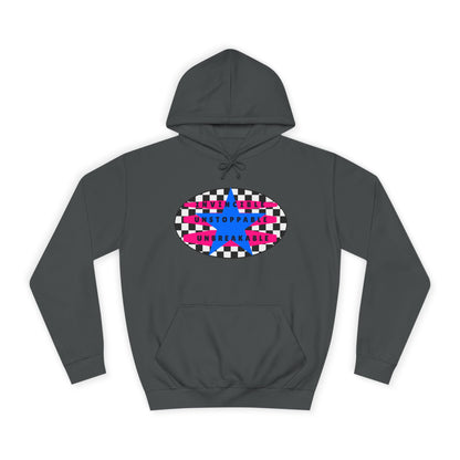 Unisex Hoodie, Retro Rebel Streetwear - Invincible Unstoppable Unbreakable 7 Colors