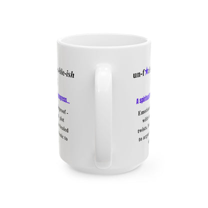 Unf*ckwithable-ish Mug, Recovery Definition with Leopard Print