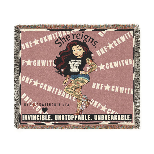 Rebel Sexy Tattoed Chic, High-Quality Woven Blanket