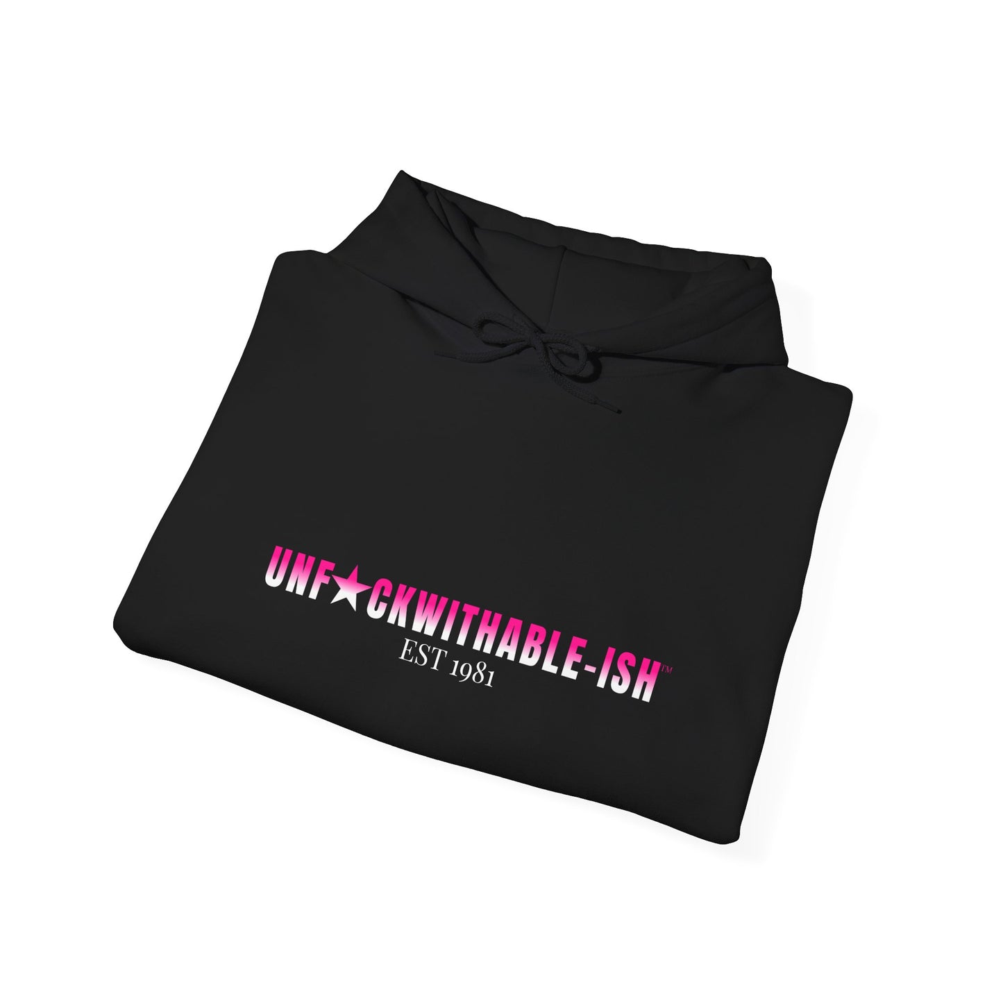 UNF★CKWITHABLE-ISH™ Unisex Hoodie, Streetwear Hot Pink/Black 5XL