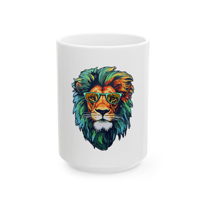 Inspirational Ceramic Mug, Lion Lovers