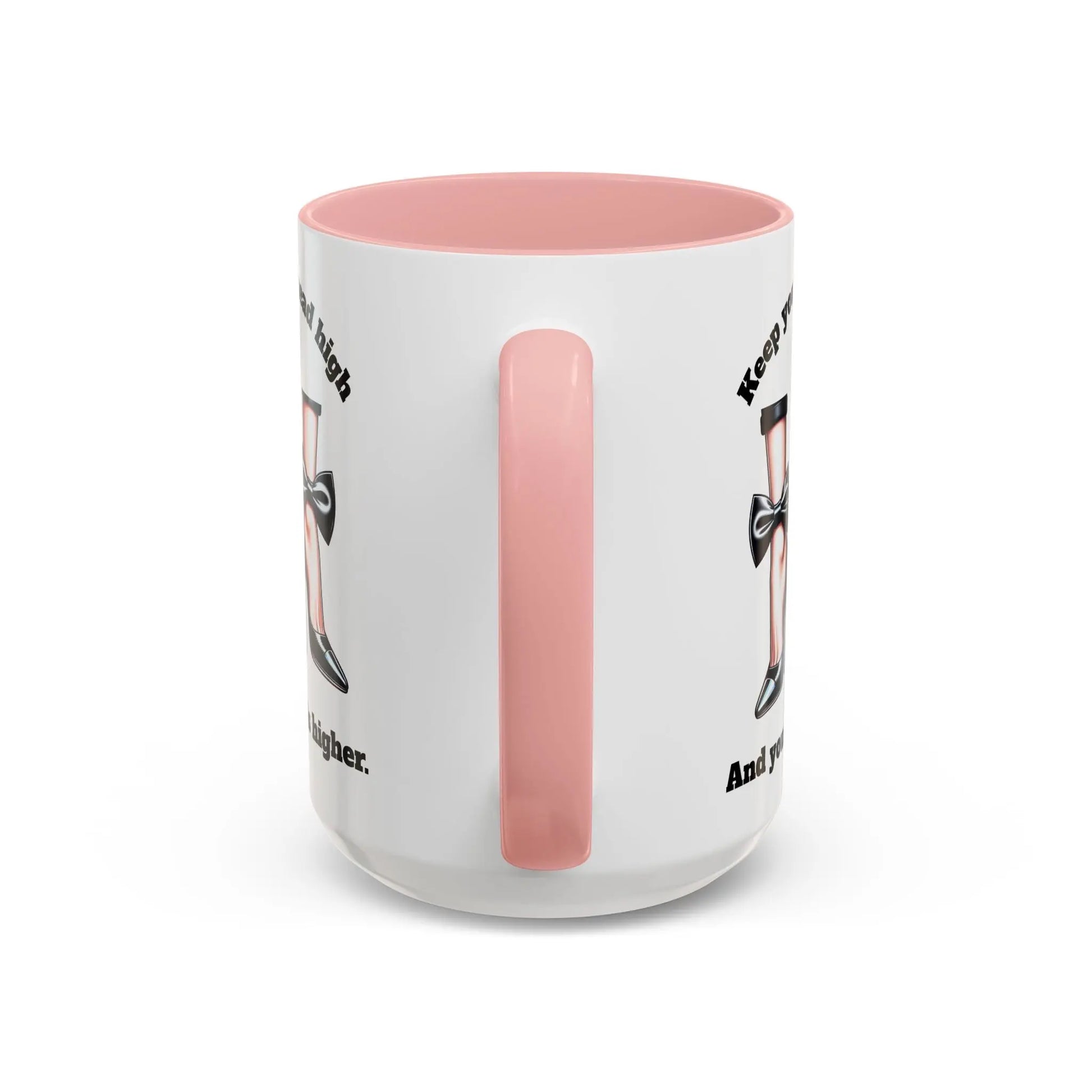 Inspirational Woman Empowerment Accent Mug, Love. Badass. Zen Printify