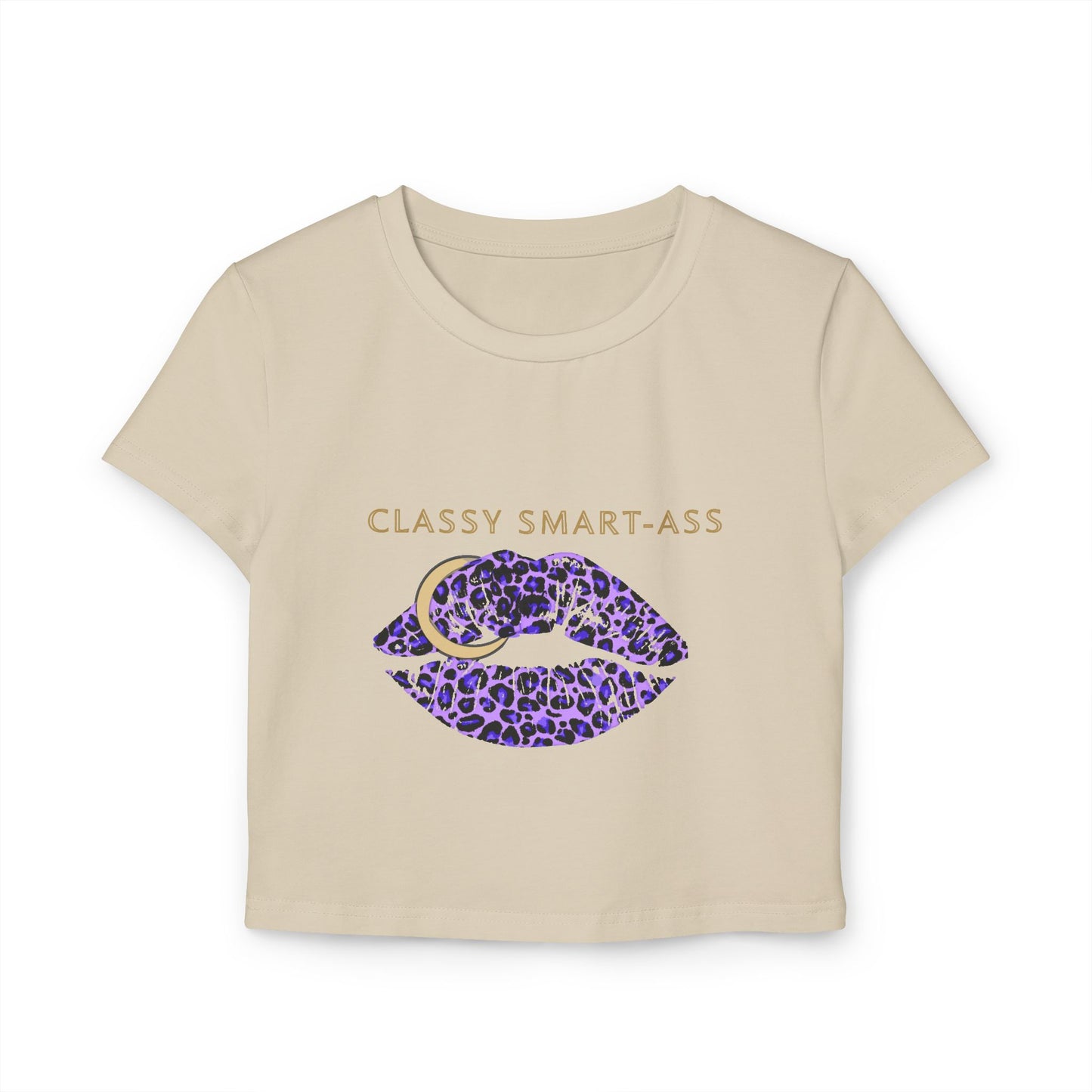 Classy Smart-Ass Women's Cropped Baby Tee Organic Cotton