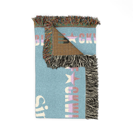UNF★UCKWITHABLE-ISH™ Woven Blanket – Frequency Throw + Custom Date