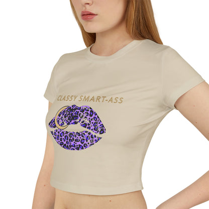 Classy Smart-Ass Women's Cropped Baby Tee Organic Cotton