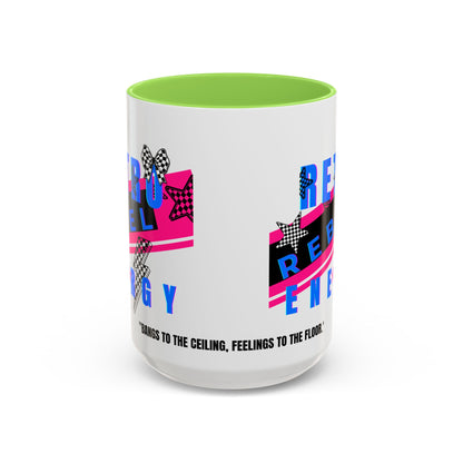 Retro Rebel Mug, 90s Pop Culture Nostalgia, "Bangs to the Ceiling"