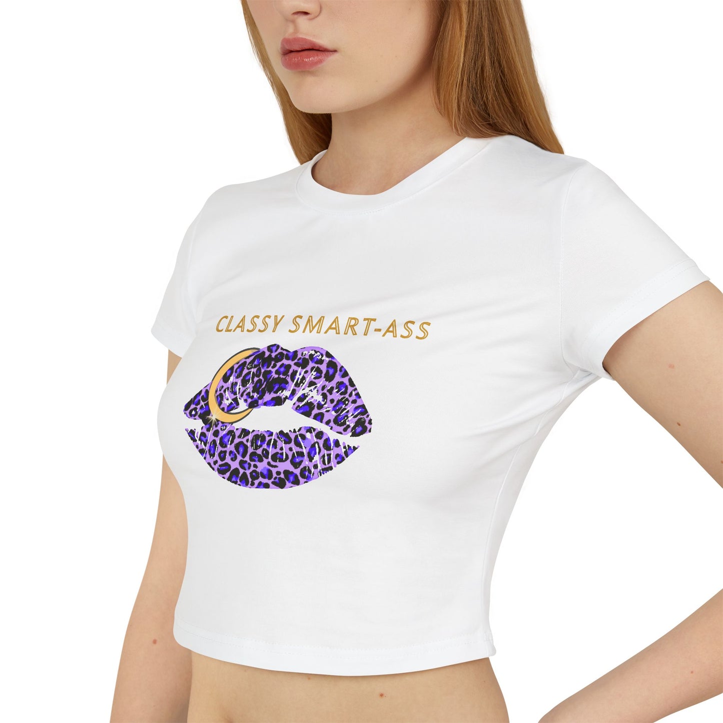 Classy Smart-Ass Women's Cropped Baby Tee Organic Cotton