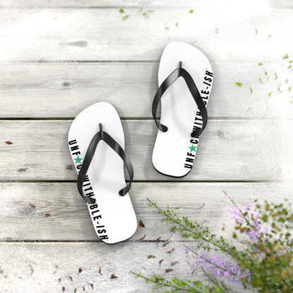 UNF★CKWITHABLE-ISH™ Flip Flops Star Black/Teal Star