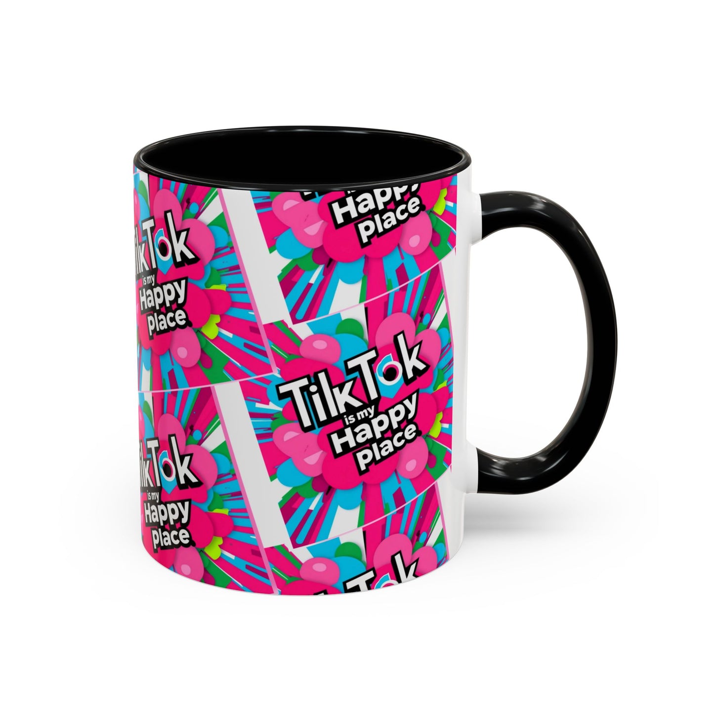 Von Tiktok inspirierte Tasse mit buntem Akzent