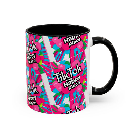 Von Tiktok inspirierte Tasse mit buntem Akzent