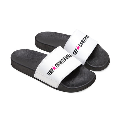 UNF★CKWITHABLE-ISH Women’s Slides — Hot-Pink Star Edition