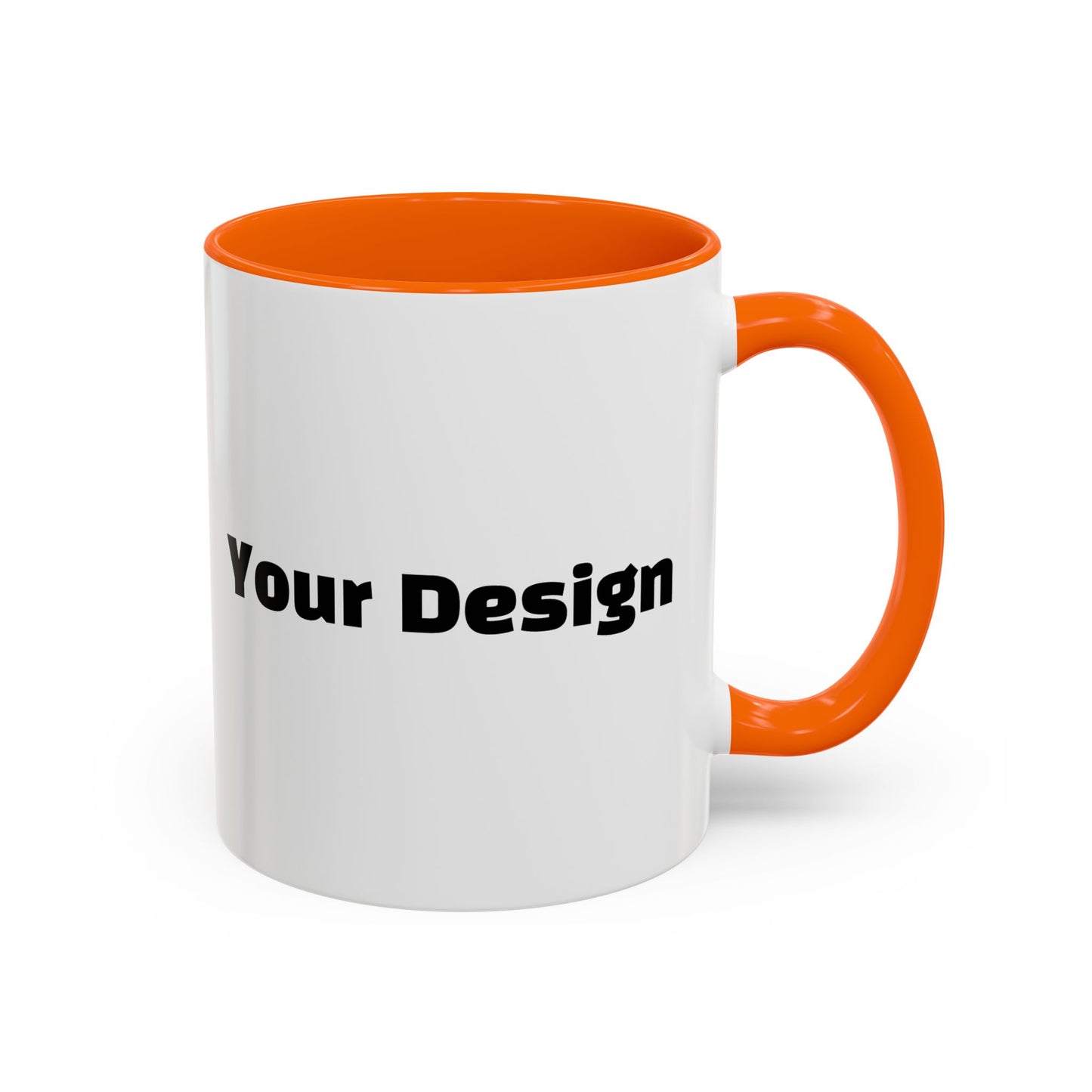 Custom Accent Coffee Mug, Personalized Design, Variety Colors
