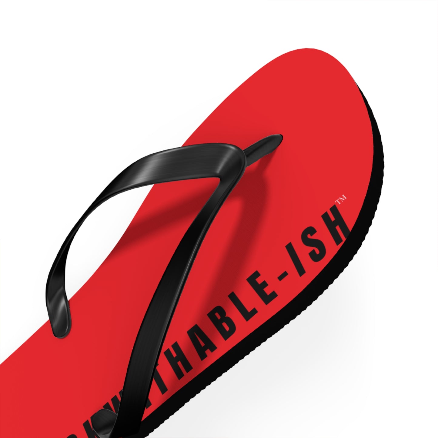 UNF★CKWITHABLE-ISH™ Flip Flops Black, Red/White