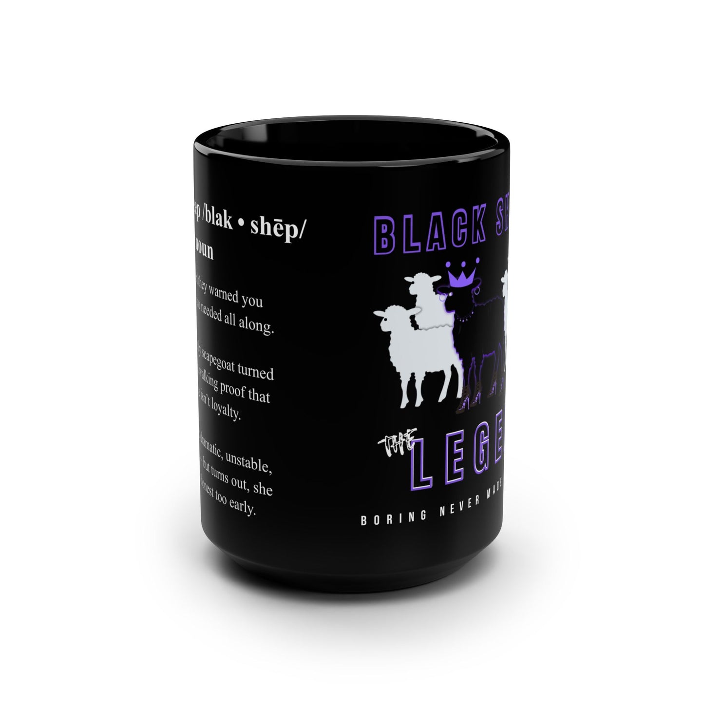 Women's Streetwear Black Sheep Bundle – Cropped Sweatshirt + Mug + Car Air Freshener