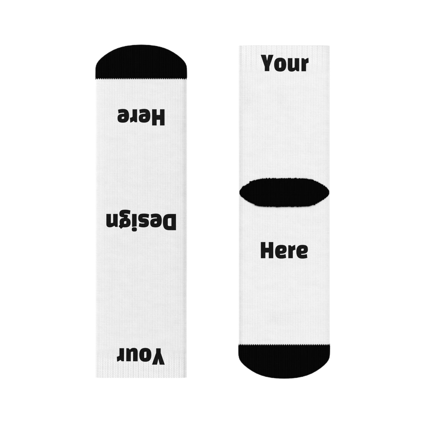 Custom Crew Socks - Fully Personalized, All-Over Print Design