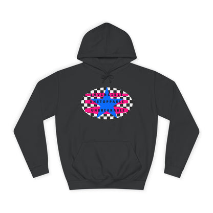 Unisex Hoodie, Retro Rebel Streetwear - Invincible Unstoppable Unbreakable 7 Colors