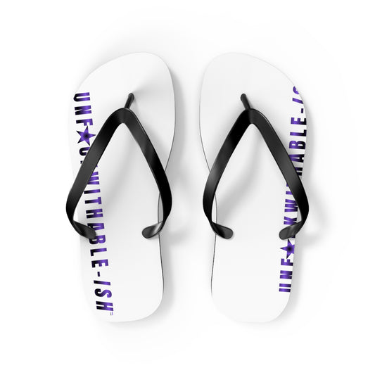 UNF★CKWITHABLE-ISH™ Flip Flips White with Gradient Purple/Purple