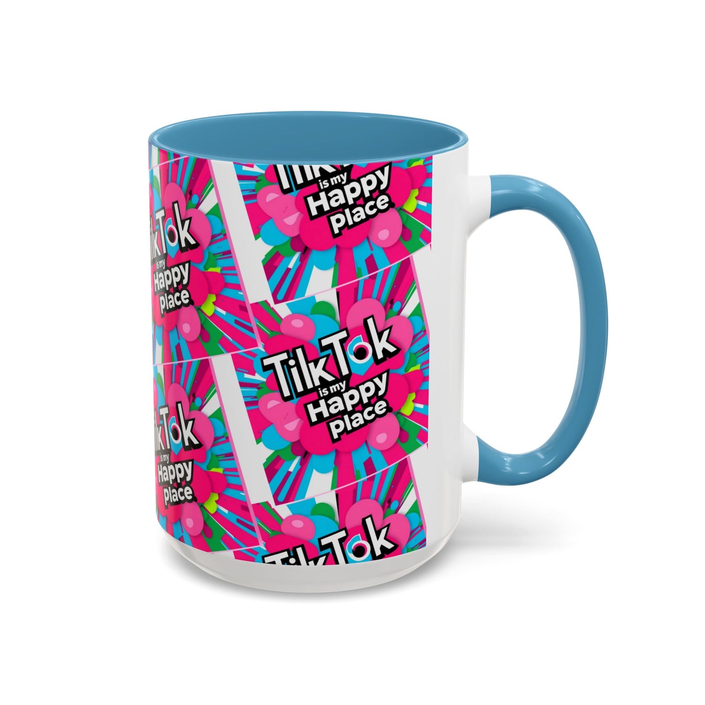Von Tiktok inspirierte Tasse mit buntem Akzent