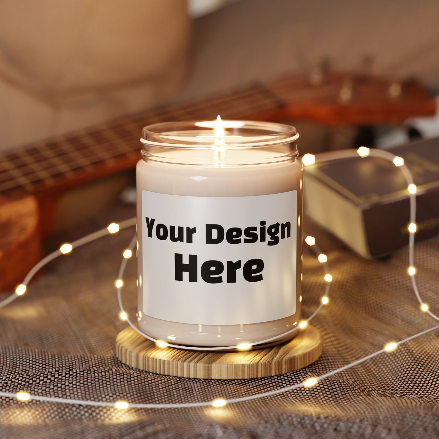 Personalized White Soy Candle, 9oz