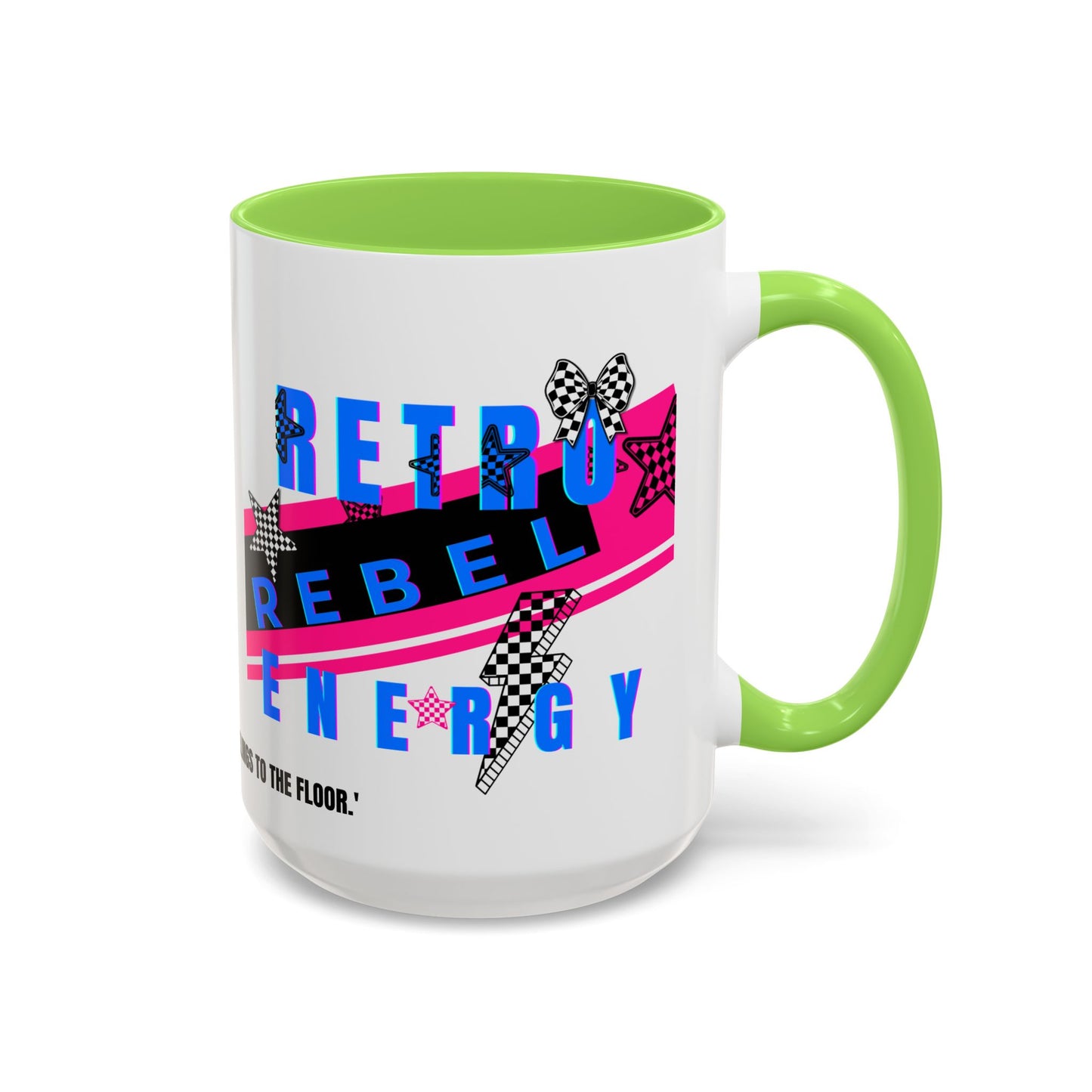 Retro Rebel Mug, 90s Pop Culture Nostalgia, "Bangs to the Ceiling"