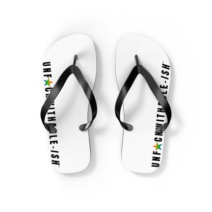 UNF★CKWITHABLE-ISH™ Flip Flops Black/Green Gradient Star