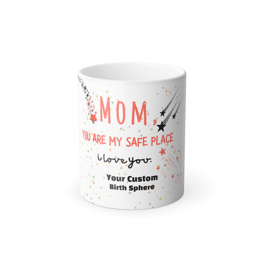 Hidden Message Mug, For Mom, Childs Custom Birth Sphere