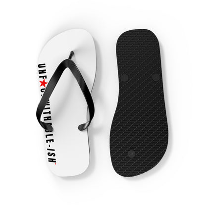 UNF★CKWITHABLE-ISH™ Flip Flops Black/Red Star