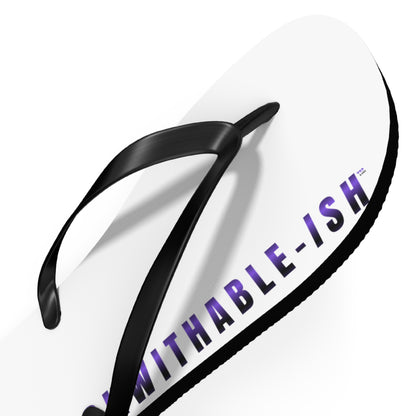 UNF★CKWITHABLE-ISH™ Flip Flips White with Gradient Purple/Purple