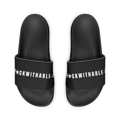 UNF★CKWITHABLE-ISH™ Men's Removable Strap Slide Sandals Black, White/White Star
