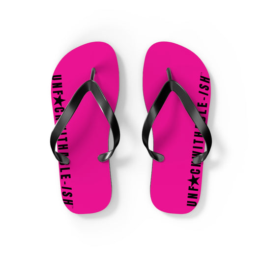 UNF★CKWITHABLE-ISH™ Flip Flops Hot Pink Star