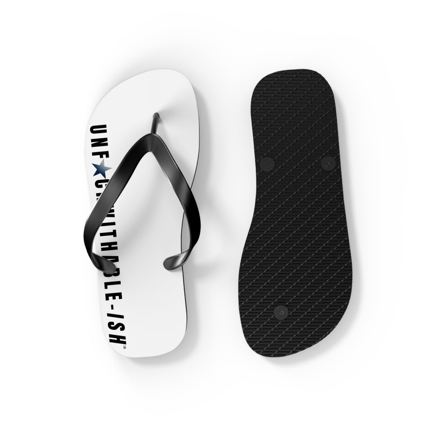 UNF★CKWITHABLE-ISH™ Flip Flops Black/Black Gradient Star
