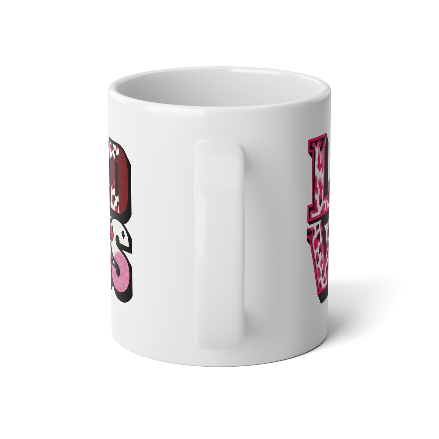 Inspirational Bold Leopard Print Jumbo Mug, 20oz Coffee Cup for Animal Lovers