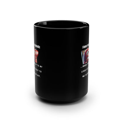 Funny Black Mug, Alcoholic AA