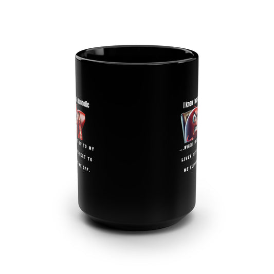 Funny Black Mug, Alcoholic AA