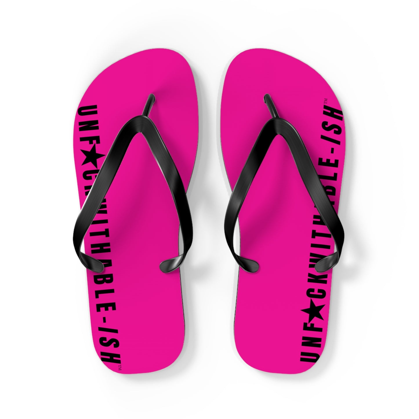 UNF★CKWITHABLE-ISH™ Flip Flops Hot Pink Star