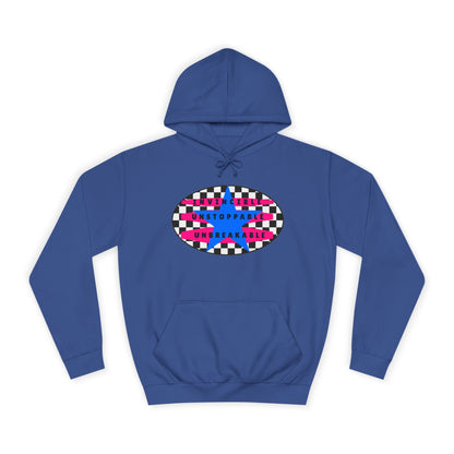 Unisex Hoodie, Retro Rebel Streetwear - Invincible Unstoppable Unbreakable 7 Colors